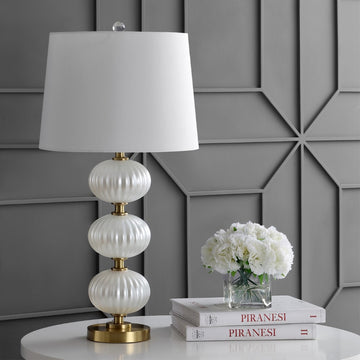Carter 29.7" Glass LED Table Lamp - JONATHAN Y
